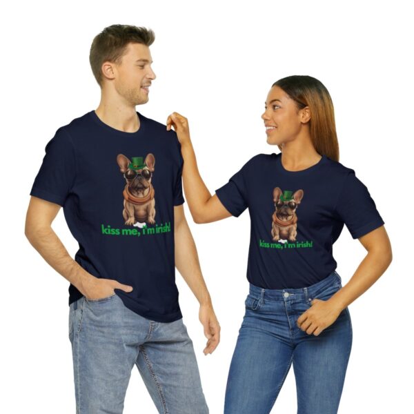 French Bulldog fawn kiss me i'm irish Unisex Heavy Cotton Tee - Image 106