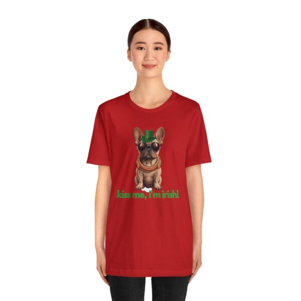 French Bulldog fawn kiss me i'm irish Unisex Heavy Cotton Tee - Image 123