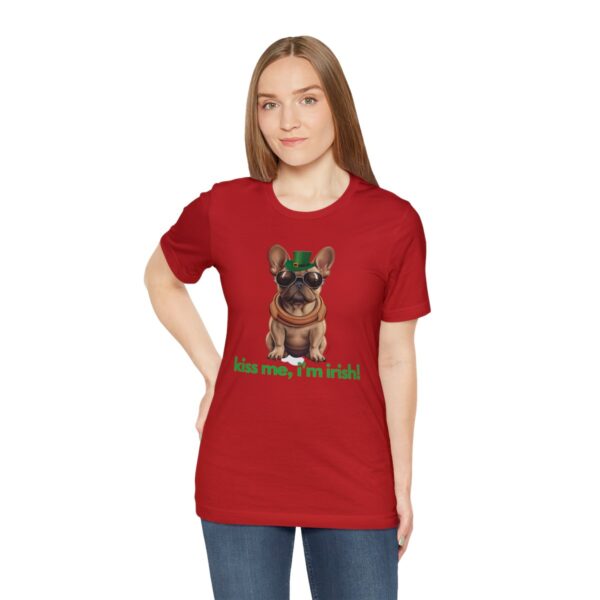 French Bulldog fawn kiss me i'm irish Unisex Heavy Cotton Tee - Image 125