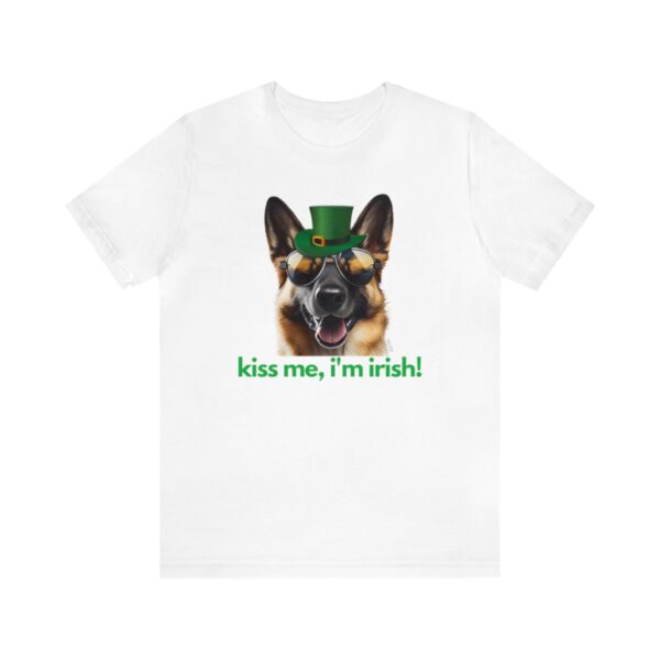 GSD kiss me im irish green letters Unisex Heavy Cotton Tee - Image 2