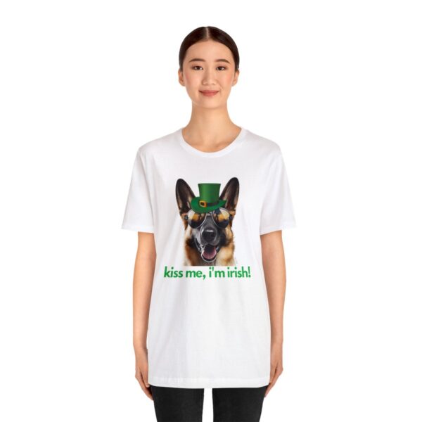 GSD kiss me im irish green letters Unisex Heavy Cotton Tee - Image 4