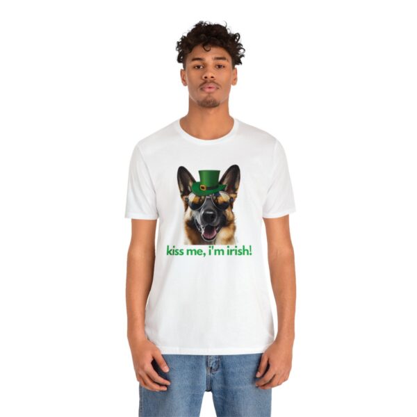 GSD kiss me im irish green letters Unisex Heavy Cotton Tee - Image 5