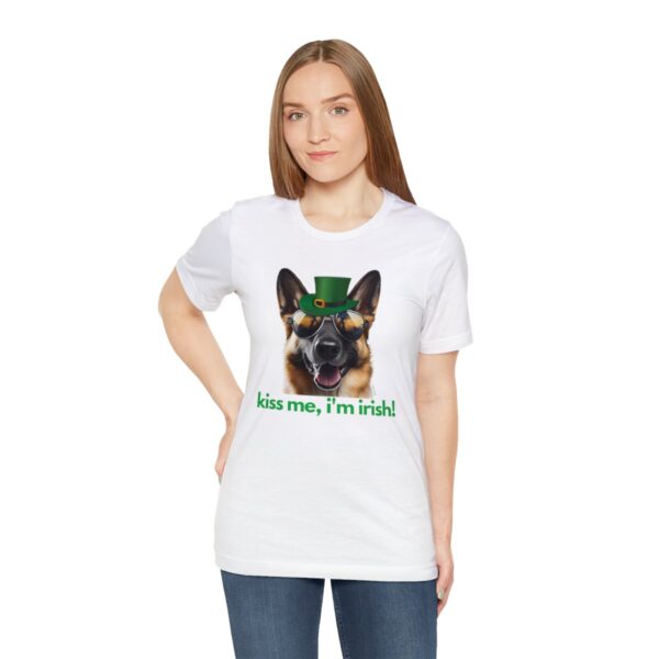 GSD kiss me im irish green letters Unisex Heavy Cotton Tee - Image 6