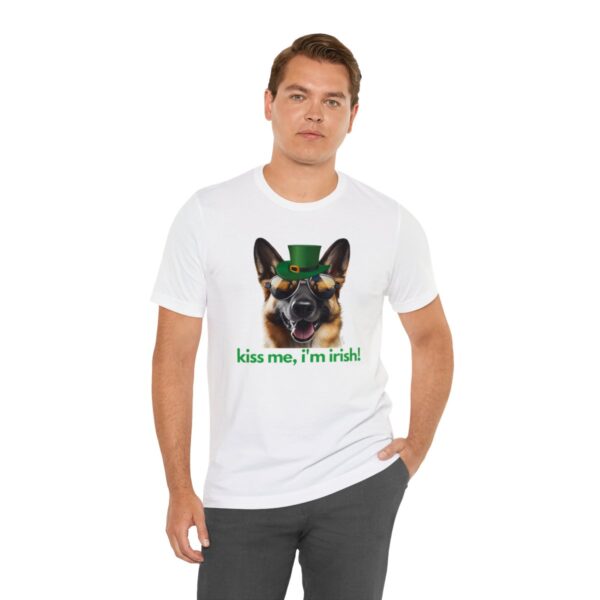 GSD kiss me im irish green letters Unisex Heavy Cotton Tee - Image 7