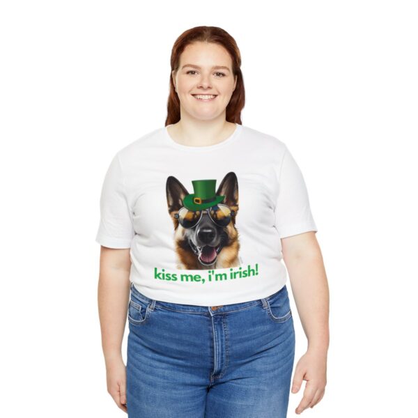 GSD kiss me im irish green letters Unisex Heavy Cotton Tee - Image 8