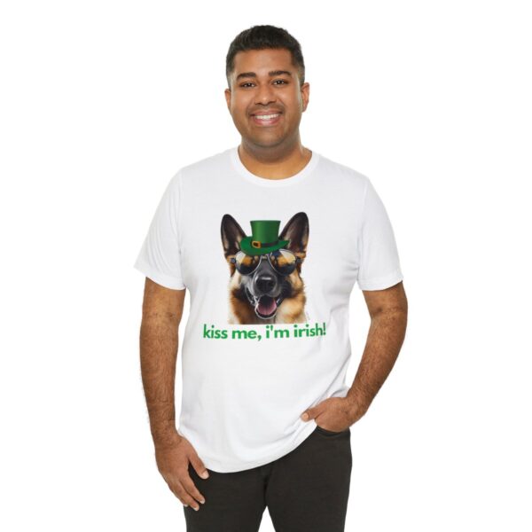 GSD kiss me im irish green letters Unisex Heavy Cotton Tee - Image 9