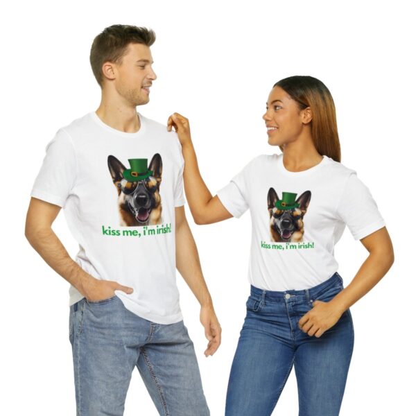 GSD kiss me im irish green letters Unisex Heavy Cotton Tee - Image 10