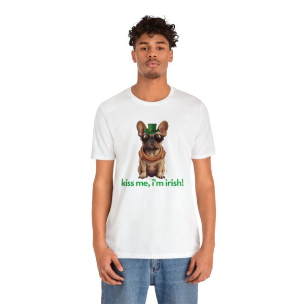 French Bulldog fawn kiss me i'm irish Unisex Heavy Cotton Tee - Image 16