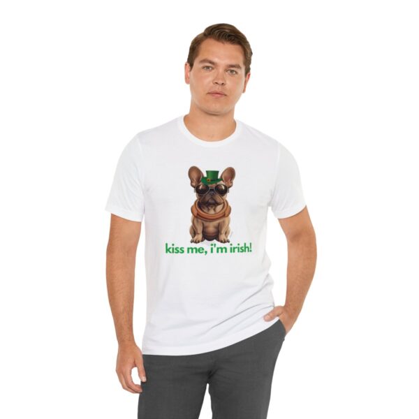 French Bulldog fawn kiss me i'm irish Unisex Heavy Cotton Tee - Image 18