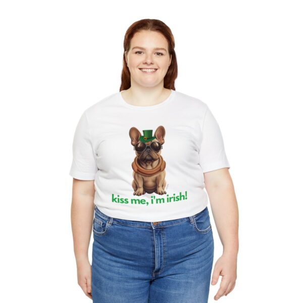 French Bulldog fawn kiss me i'm irish Unisex Heavy Cotton Tee - Image 19