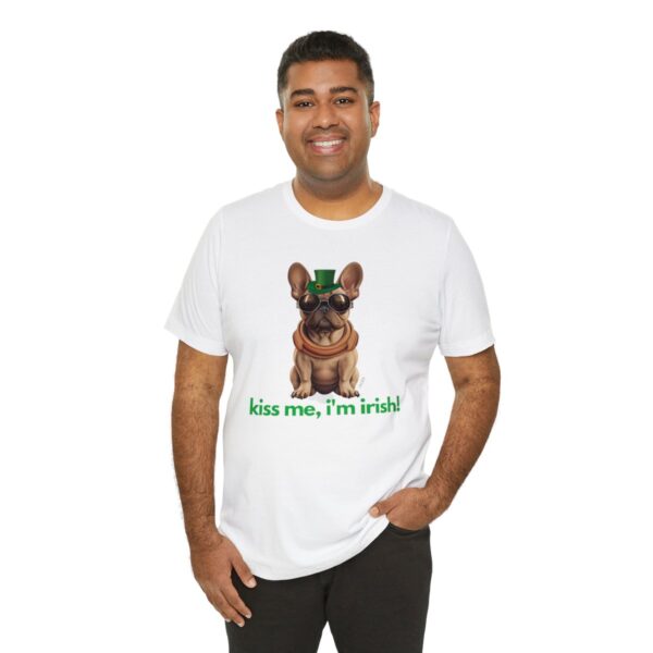 French Bulldog fawn kiss me i'm irish Unisex Heavy Cotton Tee - Image 20