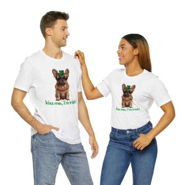 French Bulldog fawn kiss me i'm irish Unisex Heavy Cotton Tee - Image 22