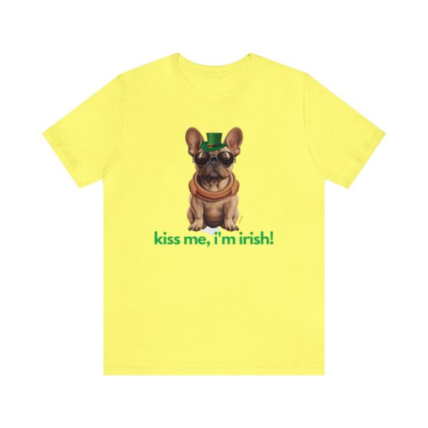 French Bulldog fawn kiss me i'm irish Unisex Heavy Cotton Tee - Image 37