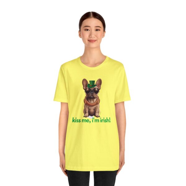 French Bulldog fawn kiss me i'm irish Unisex Heavy Cotton Tee - Image 39