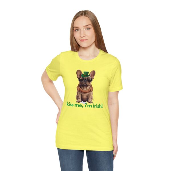 French Bulldog fawn kiss me i'm irish Unisex Heavy Cotton Tee - Image 41