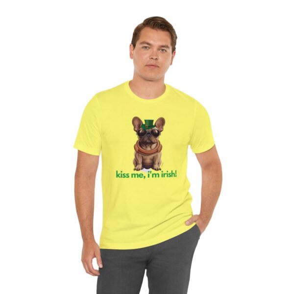 French Bulldog fawn kiss me i'm irish Unisex Heavy Cotton Tee - Image 42