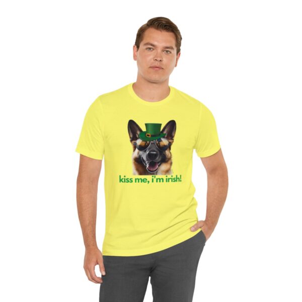 GSD kiss me im irish green letters Unisex Heavy Cotton Tee - Image 31