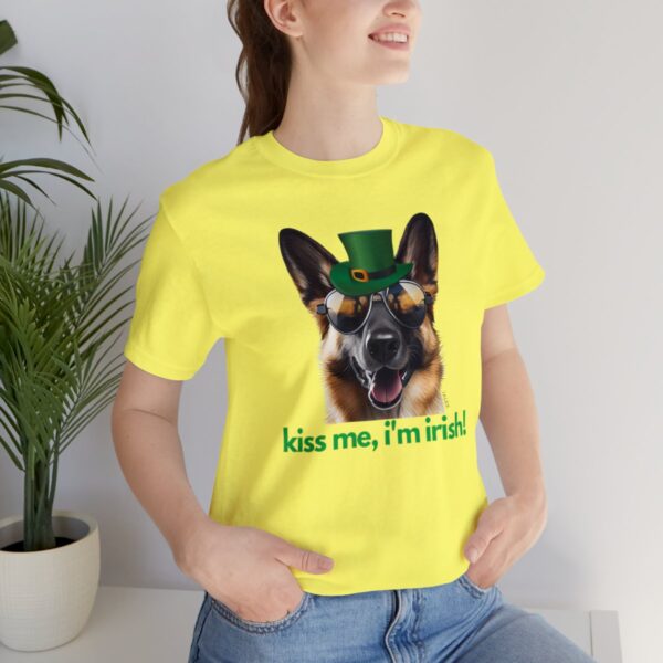 GSD kiss me im irish green letters Unisex Heavy Cotton Tee - Image 25