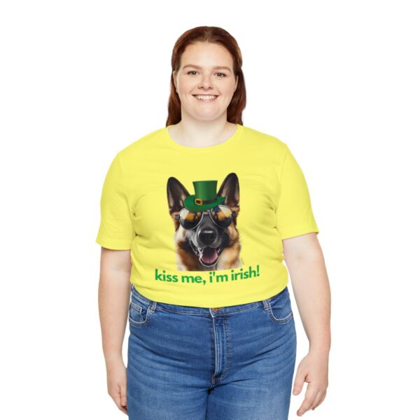 GSD kiss me im irish green letters Unisex Heavy Cotton Tee - Image 32