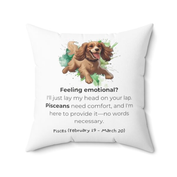 Pisces Astrology Sign | Funny Saying | Cocker Spaniel | Pillow