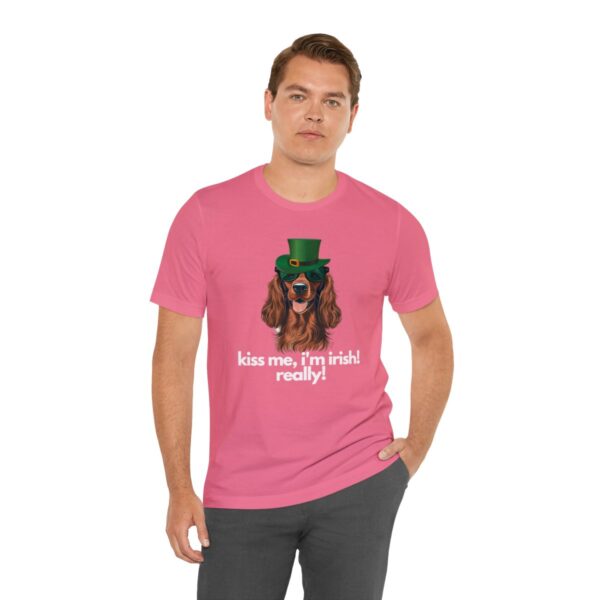 Irish Setter Shirt , Kiss Me I'm Irish Really!, Funny Gift, Dog Lover, Cute - Image 78