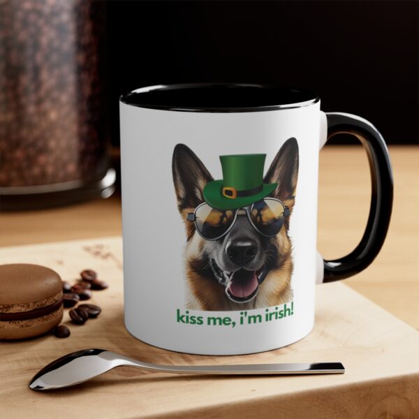 German Shepherd kiss me i'm irish funny cute gift dog lovers 11 oz. mug