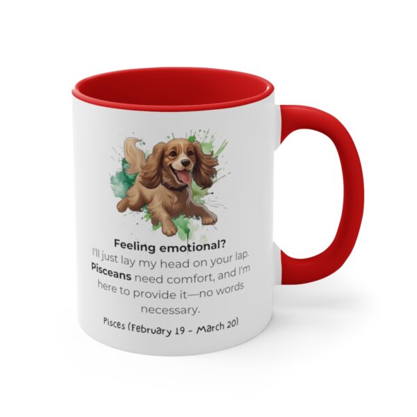 Pisces Astrology Sign | Funny Saying | Cocker Spaniel | Coffee Mug, 11oz - Image 3