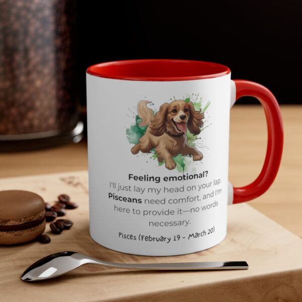 Pisces Astrology Sign | Funny Saying | Cocker Spaniel | Coffee Mug, 11oz - Image 4